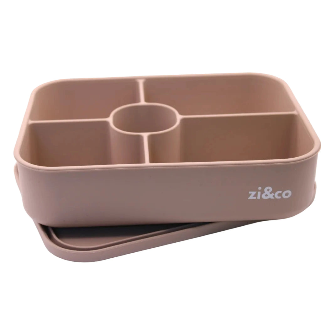 zi&co Lunch Bento 5 silicone lunchbox, 5 compartments, in tan