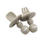 zi&co Fork & Spoon Set, silicone toddler utensils — product photo