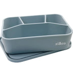 zi&co Lunch Bento 4 silicone lunchbox, 4 compartments, in blue