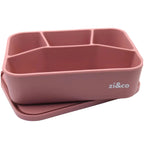 zi&co Lunch Bento 4 silicone lunchbox, 4 compartments, in clay