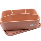 zi&co Lunch Bento 4 silicone lunchbox, 4 compartments, in orange
