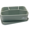 zi&co Lunch Bento 4 silicone lunchbox, 4 compartments, in sage green