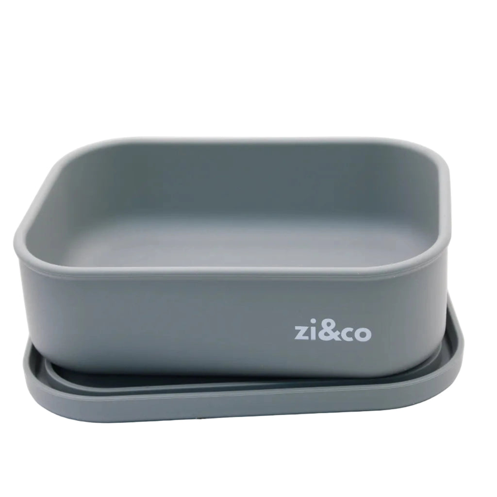 zi&co Silicone Rectangle Lunchbox, in charcoal
