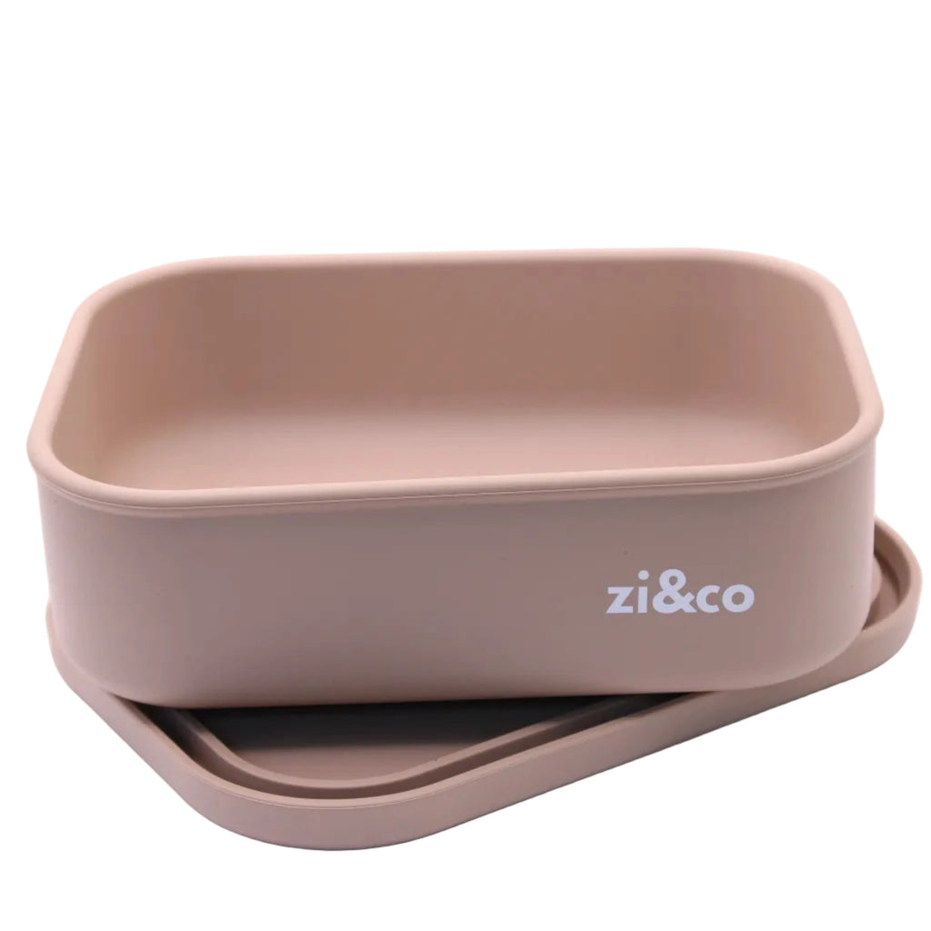 zi&co Silicone Rectangle Lunchbox, in nude