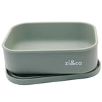 zi&co Silicone Rectangle Lunchbox, in sage green