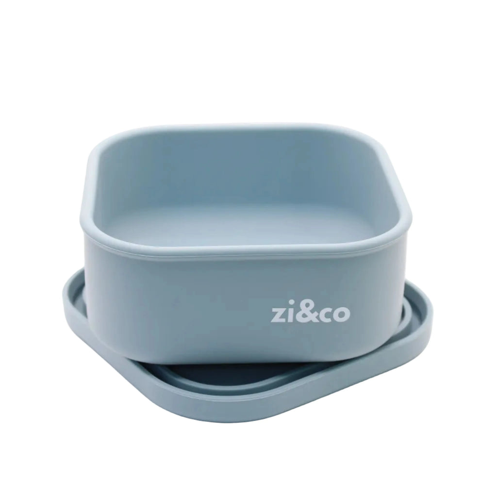 zi&co Silicone Square Lunchbox, in blue