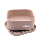 zi&co Silicone Square Lunchbox, in nude