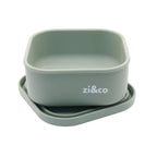 zi&co Silicone Square Lunchbox, in sage green